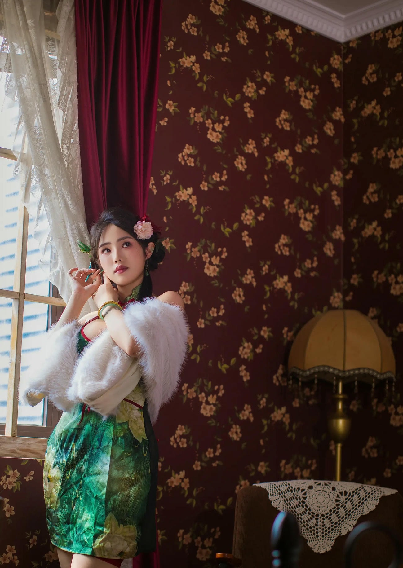 图片[5]-钛合金大粑粑 – 绿色旗袍  82P-COS世界