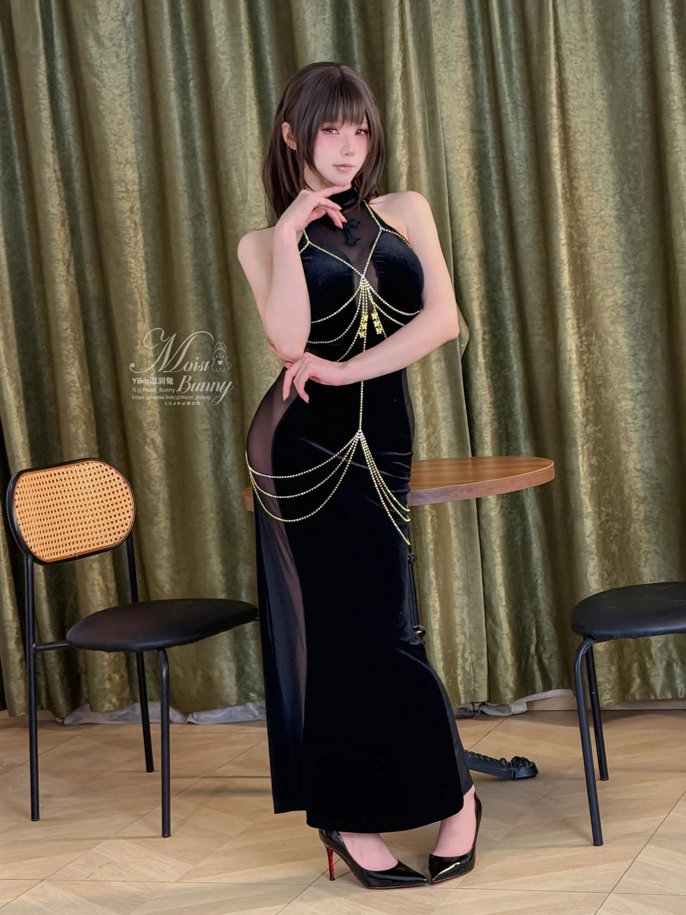 图片[3]-咬一口兔娘(黏黏团子兔) – 黑色丽花 [34P]-COS世界