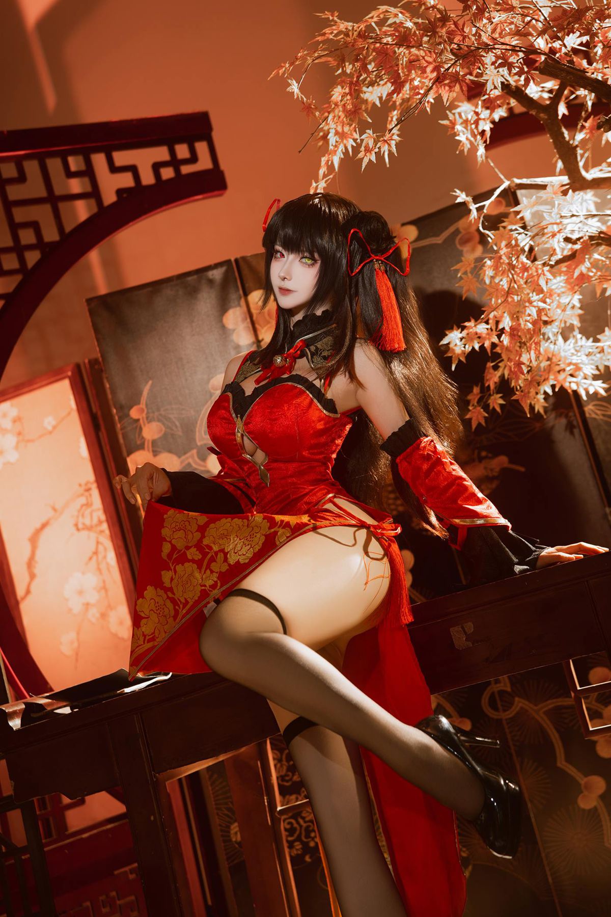 图片[2]-Seya-狮砸  – 狂三旗袍1 12P-COS世界