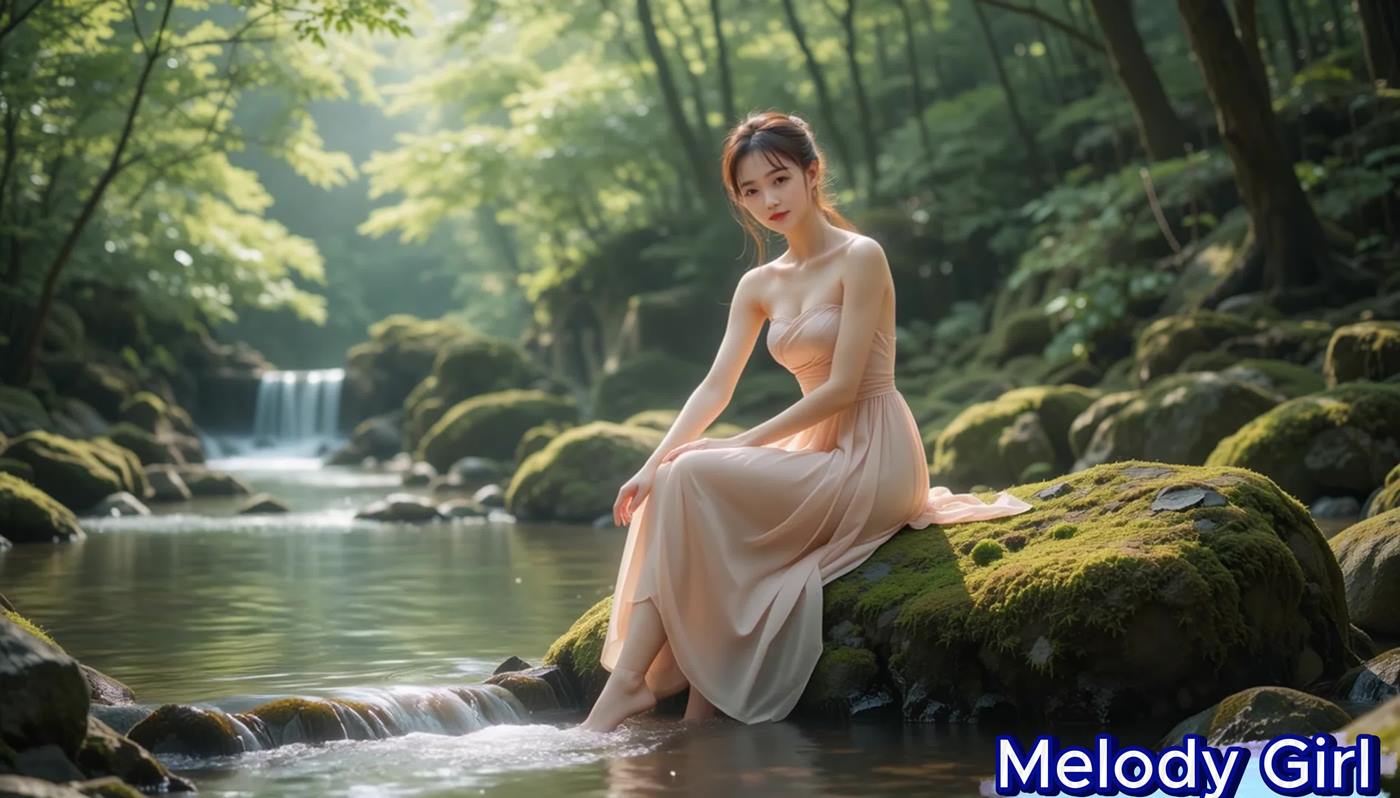 AI VideoGuzheng _ Guqin Relaxing Music – Gentle Melodies by the Waterfall 20P-COS世界