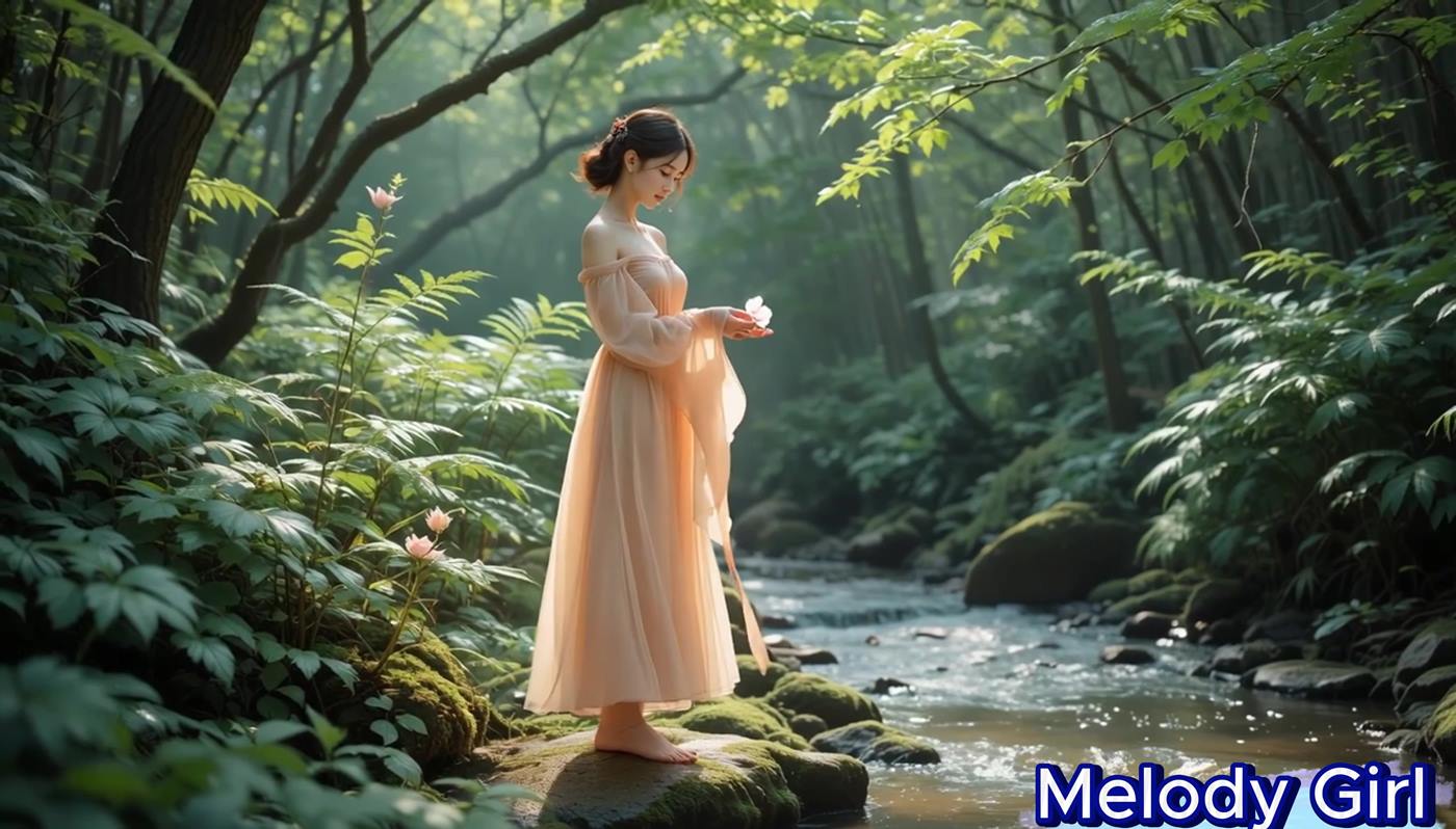 图片[5]-AI VideoGuzheng _ Guqin Relaxing Music – Gentle Melodies by the Waterfall 20P-COS世界