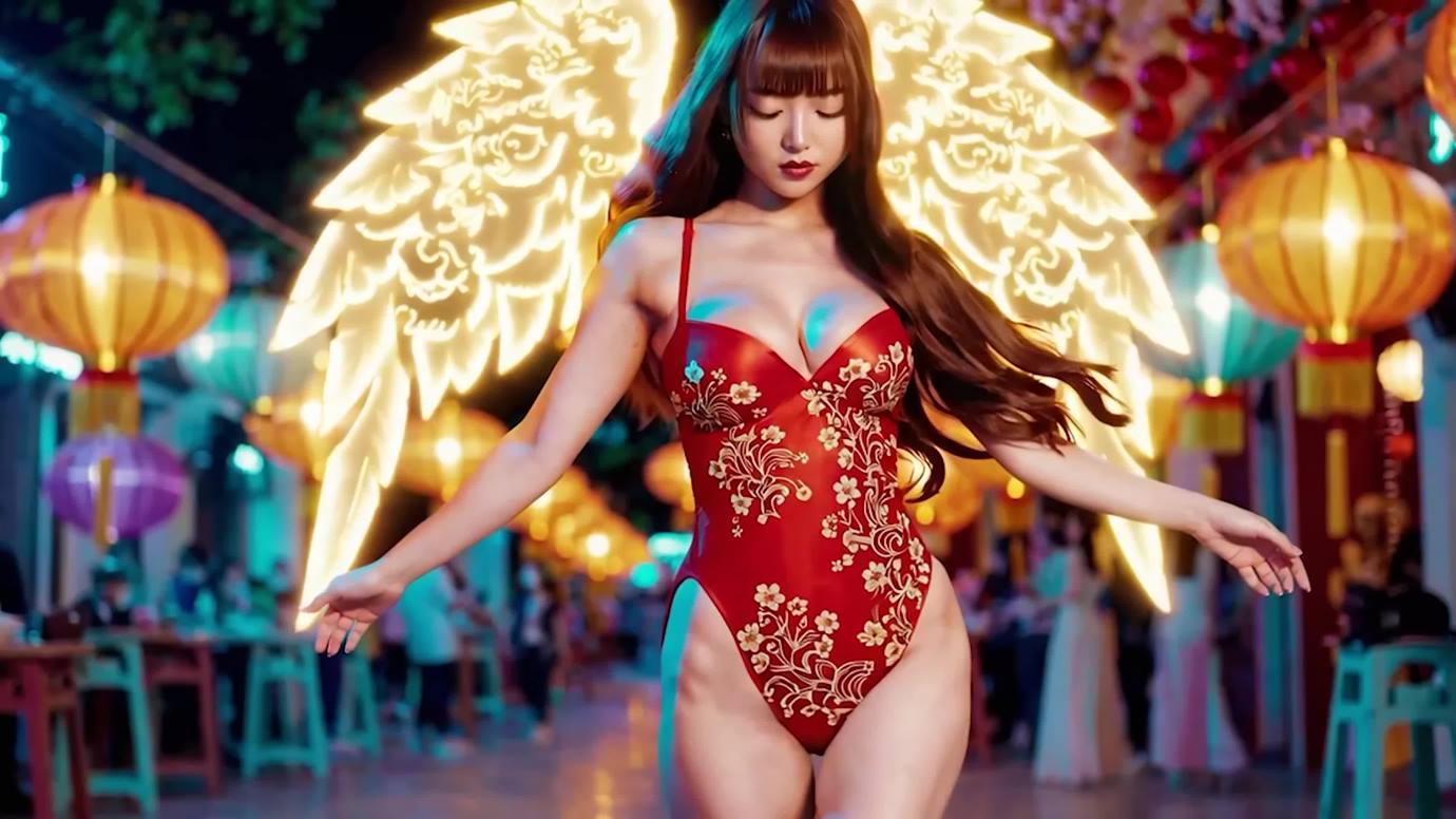 AI VideoXuân Về Trong Nắng Sớm (POP EDM DANCE when Tet Tradition Ao Dai Meet Bikini Supermodel dance) 20P-COS世界