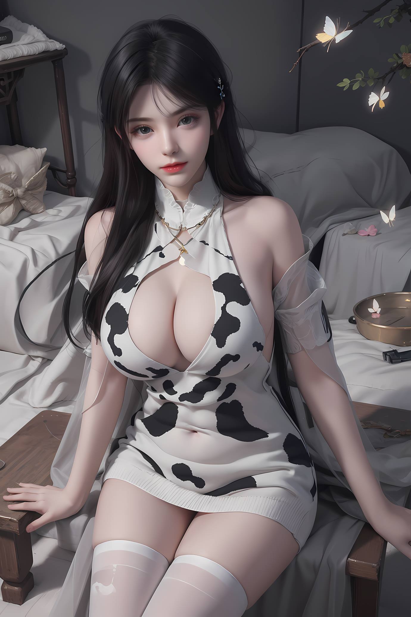 图片[2]-AI 绘画 549 萧熏儿 奶牛装 33P-COS世界