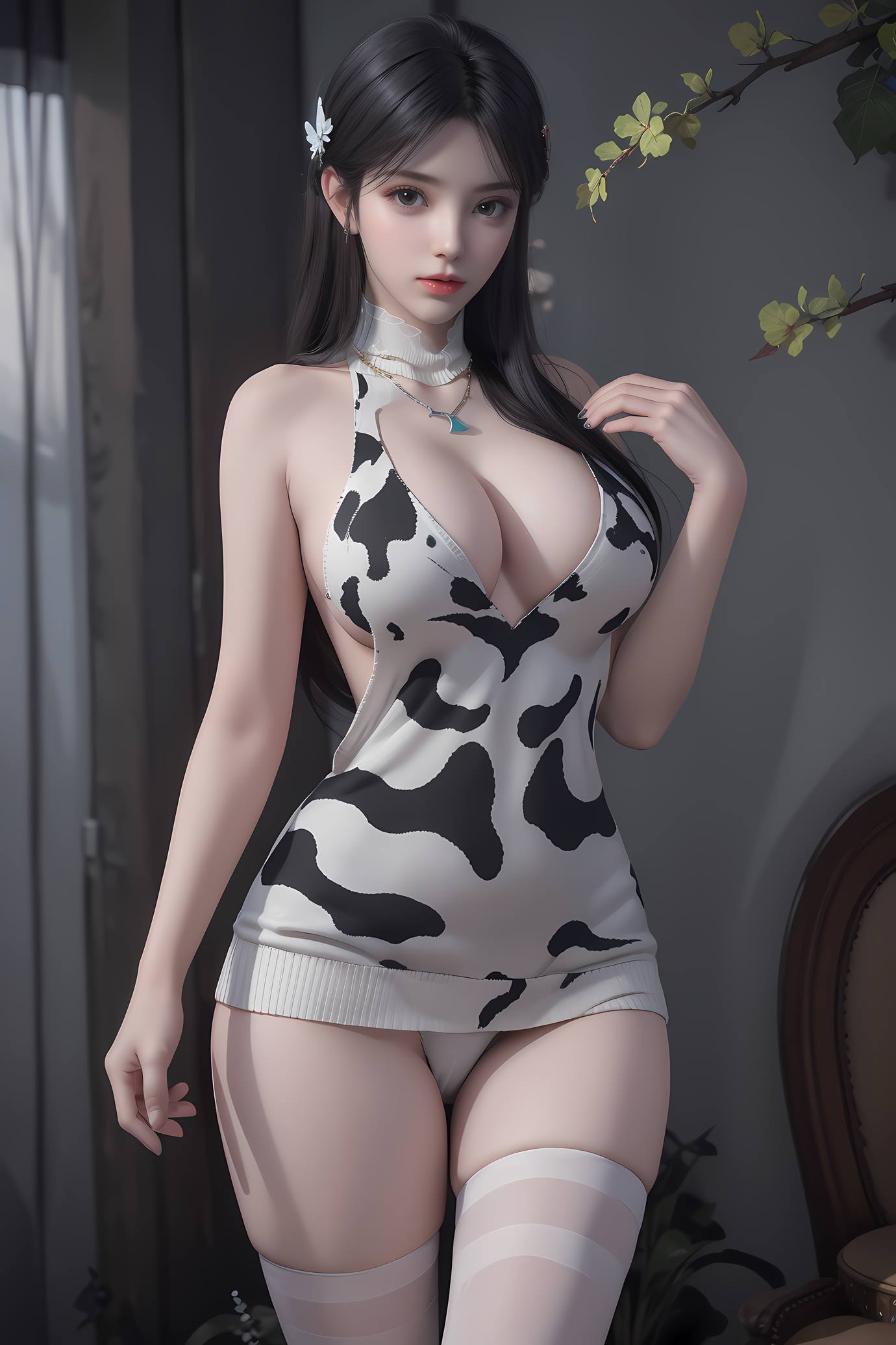 图片[5]-AI 绘画 549 萧熏儿 奶牛装 33P-COS世界