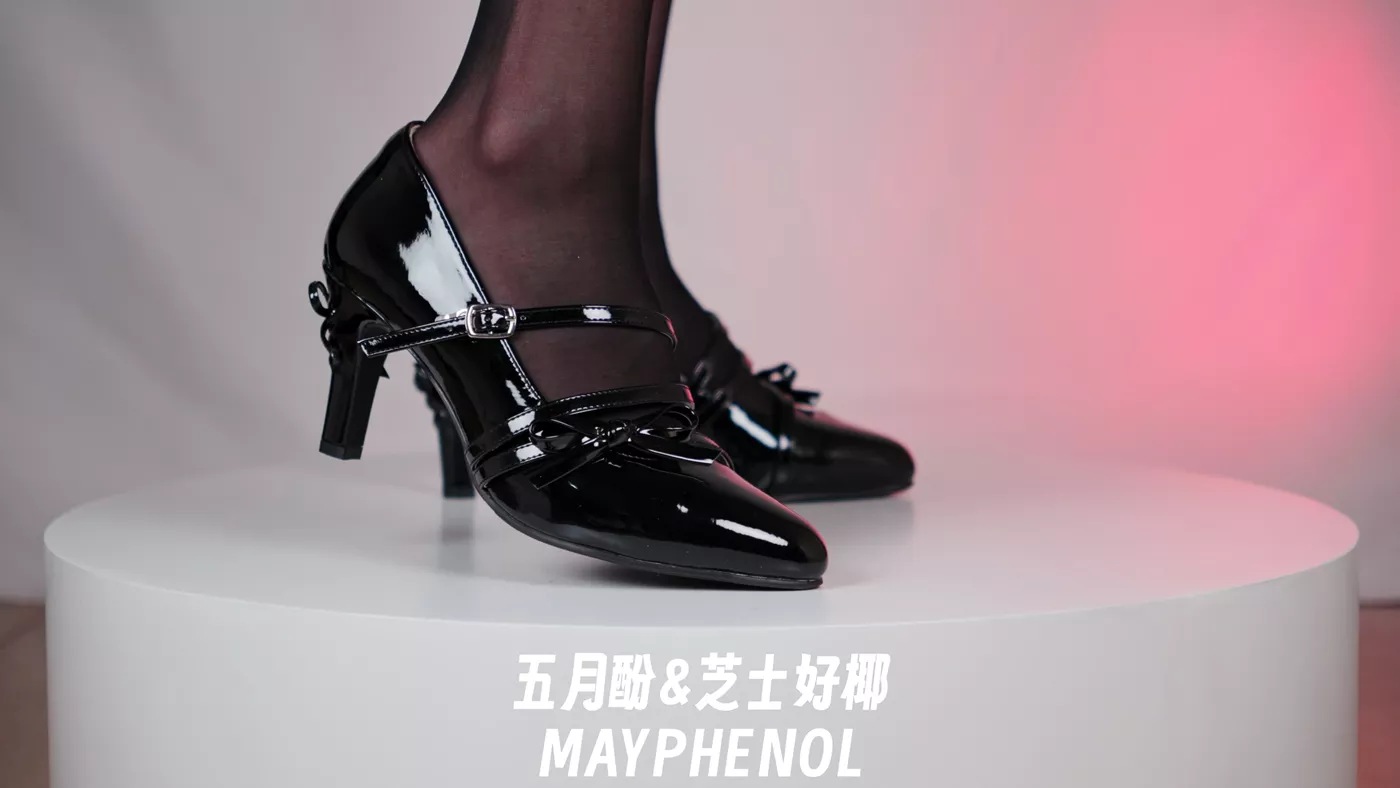 图片[4]-芝士好椰 – 纯欲黑色 桃小坞花笺黑 20P-COS世界